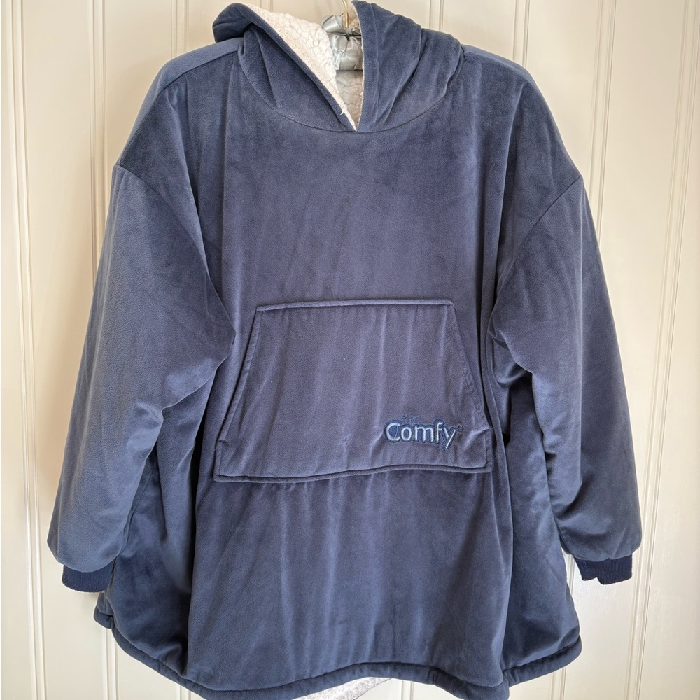 Comfy Kids Oversized Hoodie Blanket - Blue